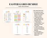 Easter Games Bundle | Printable Spring Fun for Kids & Families