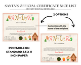 Printable Santa's Official Nice List Certificate - Personalized Keepsake for a Joyful Christmas