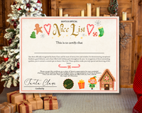Printable Santa's Official Nice List Certificate - Personalized Keepsake for a Joyful Christmas