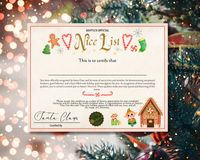 Printable Santa's Official Nice List Certificate - Personalized Keepsake for a Joyful Christmas